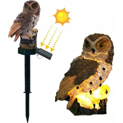 Lámpara solar LED con forma de búho (solar) resistente al agua (1/5)