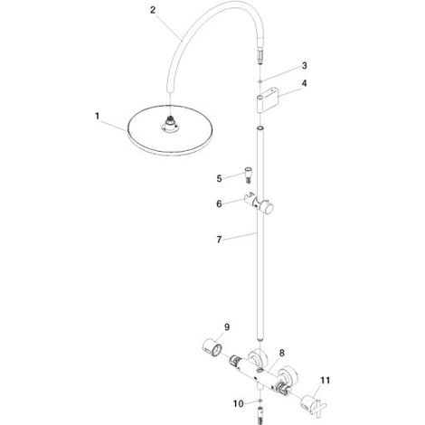 DORNBRACHT 34460892-42 Showerpipe avec thermostat de douche TARA