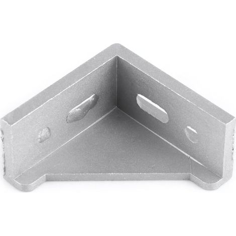 Lot de 5 équerres d'angle en alliage d'aluminium en forme de L, fixations à angle droit 58 x 58 mm