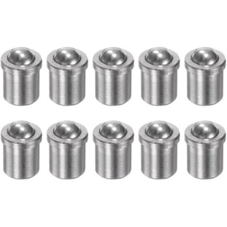 QORVA-10pcs Plongeurs Ressort Bille 4x5mm 304 Acier Inoxydable Perles Positionnement Précision Plongeurs Ressort Bille Verrou Pour Porte Armoire Dispositifs Mécaniques Serres