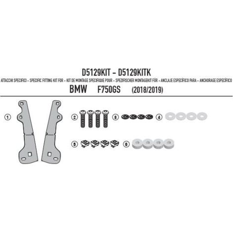 Soporte de ventana Kappa KD5127S, KD5127ST y KAF5127 BMW F 750GS (18)
