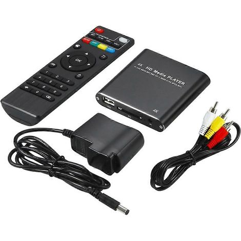 Hochauflösender 4K-HD-Videoplayer, Mini-Streaming-Media-Player für HD-Multimedia-Schnittstelle, USB-AV-Speicherkarten (EU) (1/5)