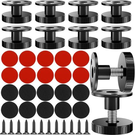 10 verstellbare Füße – Möbel – Höhenverstellbar 25–40 mm – Rutschfester Bodenschutz – Für Kleiderschrank, Bett, Tisch – Schwarz (1/5)
