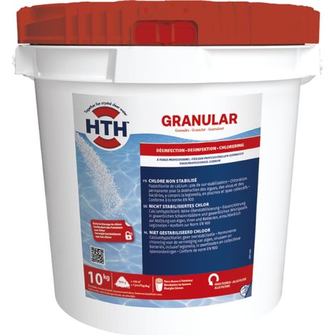 Hypochlorite de calcium - Chlore choc hth® GRANULAR - 10 kg