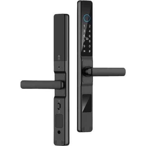 Serrure RFID étanche à Empreintes digitales, for Porte coulissante extérieure et intérieure avec mortaise 2585 3085 4085(Black A TTLock 8550) (1/5)