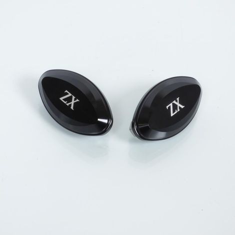 Obturateur de rétroviseur Mad pour Moto Kawasaki ZX noir marqué (1/2)