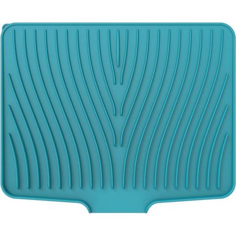 Tappetino scolapiatti in silicone antiscivolo e resistente al calore con scanalature, ideale per piani cucina, 40 x 33 cm, vedi (1/5)