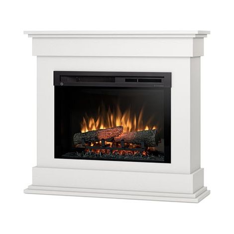 Camino Elettrico Riscaldante Da Pavimento Autoportante a LED - 26" - Bianco opaco - 97 x 88 x 29 - LENOX (1/5)