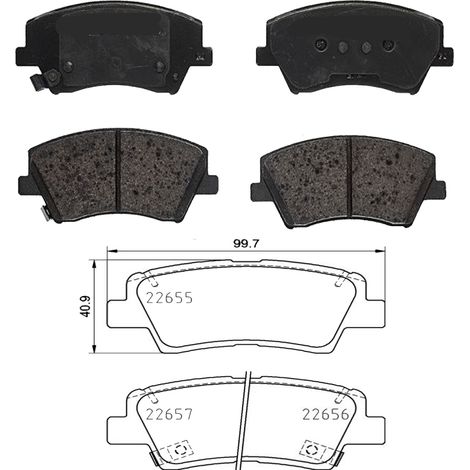 KIT PASTIGLIE FRENO ANTERIORI E POSTERIORI compatibile con KIA PICANTO (TA) / PASTIGLIE FRENANTI AUTO OEM FDB4825,FDB5066 / SOSTITUZIONE DIRETTA / BASSA POLVERE / SILENZIOSO