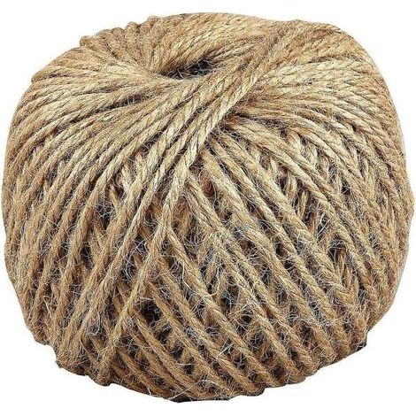 Ficelle de chanvre 100m – Résistante à l'usure – Diamètre 1,5mm – Corde pour travaux de jardinage et bricolage