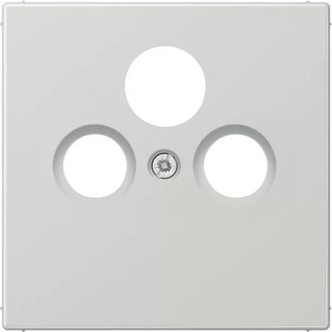 Jung Abdeckung für Universal-Sat/BK-Dosen 1fach, Thermoplast, Serie LS, lichtgrau LS 990 SAT LG (1/2)