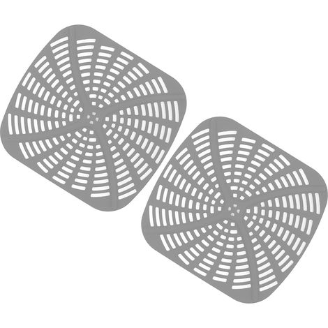 Lot de 2 tapis de cuisson réutilisables en silicone résistant aux rayures pour friteuse Ninja Foodi AG301 (gris) (1/5)