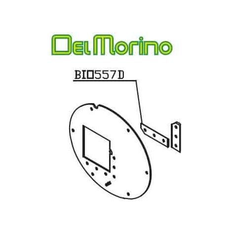 Contre couteau pour broyeur de végétaux – Largeur 44 mm – Longueur 140 mm – Épaisseur 7 mm – Alésage 8,5 mm – Pièce d'origine - BIO557D