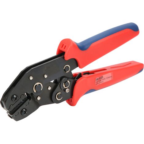 Pince à sertir miniature de style européen pour cosses, outil de sertissage de fils, poignée bicolore, 20-14 AWG, SN-0325 (1/5)