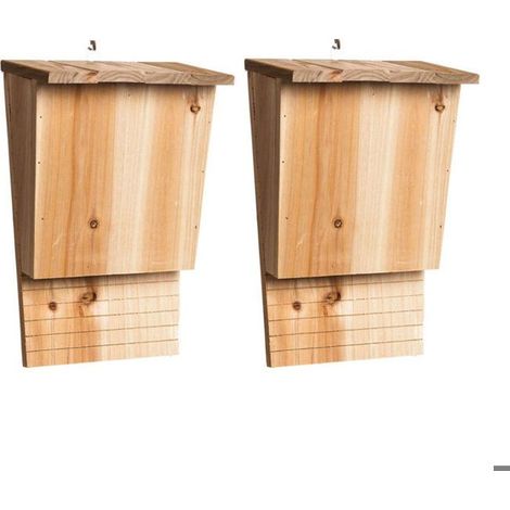 Ensemble de 2 nichoirs à chauves-souris en bois – Nichoirs d'extérieur, grands nichoirs d'extérieur (1/5)