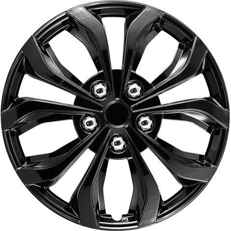 Radkappen 4er-Set Schwarz 16 Zoll für Stahlfelgen, Snap-On Montage (1/5)