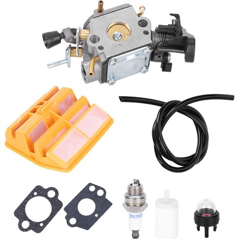 Filtre à air, poire d’amorçage et carburateur pour tronçonneuse Husqvarna 445 450 445E 450E (1/5)