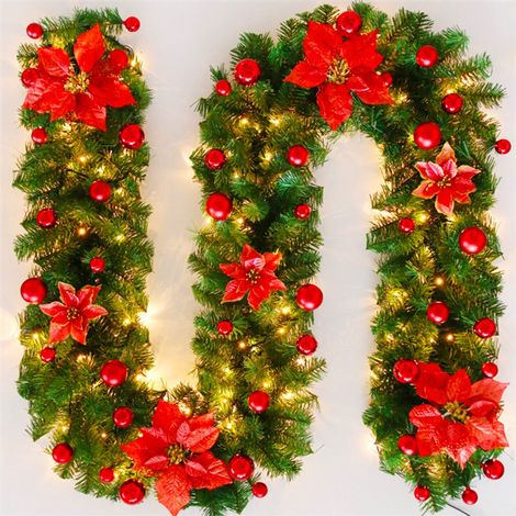 Dekoration de guirlande Noël avec des lumières plants 2.7m (1/4)