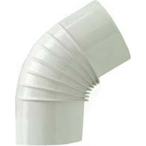 1PZ GOMITO 45 PORCELLANATO PER STUFE A LEGNA BIANCO LUCIDO - cm.10