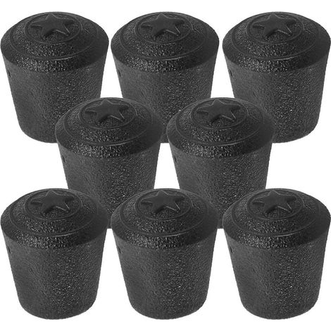 Lot de 8 protections de sol pour pieds de chaise, 10 mm, en caoutchouc.-1.90X1.70X1.70CM-Black (1/4)