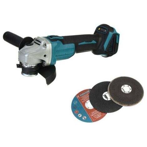 Smerigliatrice angolare a batteria da 125 mm, 18 V, 4 velocità per Makita, batteria + accessori (solo utensile)