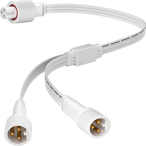 Cable de extensión en forma de Y para iluminación exterior, con grado de protección IP68, compatible con otros sistemas de iluminación exterior permanentes (1 conector hembra a 2 conectores macho en f (1/5)