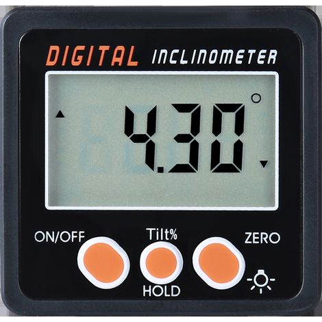 Support magnétique de boîtier de télémètre électronique de rapporteur d'angle numérique LCD 0-360 ° (1/5)