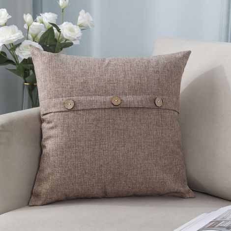 Sofá y sillones con fundas de cojín individuales, color beige, 45 x 45 cm (18 x 18 pulgadas). (1/4)