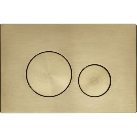 Roper Rhodes Rondo TR9037 Dual Flush Plate Button Brush Brass Finish Gold Tones