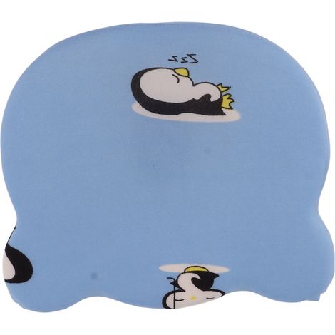Kleines Kleinkinderkissen mit herausnehmbarem Memory-Schaumkern, atmungsaktiv, für alle vier Jahreszeiten geeignet, blauer Pinguin (1/5)