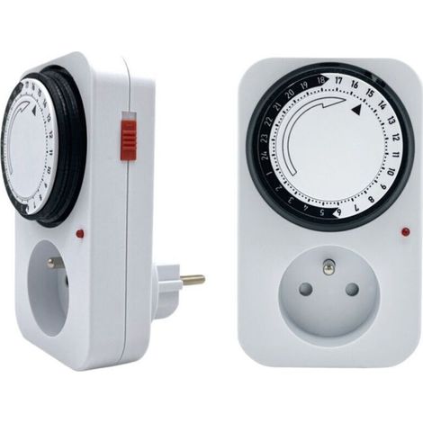 Programmateur mécanique quotidien avec voyant lumineux 3680 W - Blanc pour usage domestique et bricolage (1/5)