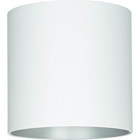 Spot Lampe Decke rund Ø 12,7 cm Weiß Silber GU10 Deckenlampe