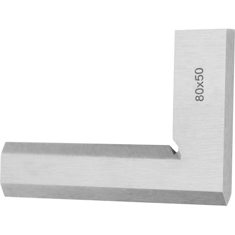 Messerkantenlineal aus Edelstahl, rechtwinkliges Messwerkzeug, 80 x 50 mm (1/5)