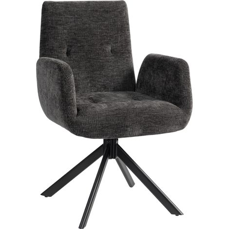 Fauteuil design pivotant – Charge 120kg, noir