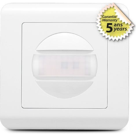 Interrupteur automatique LED 160° – Détecteur de mouvement jusqu'à 9m – Tension 220-240V AC – IP20 – IK06 – 150W max – Miidex Lighting