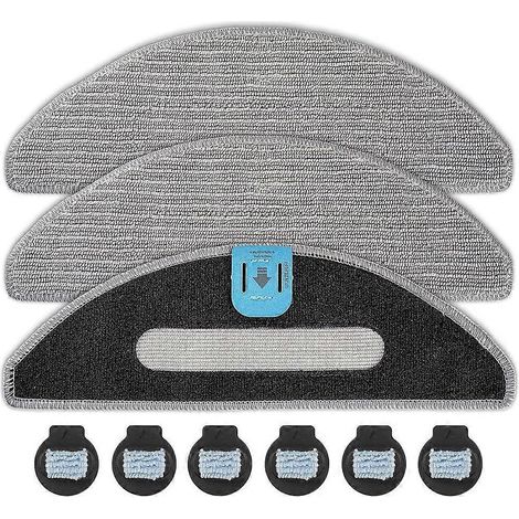 3 lingettes de nettoyage + 6 mèches pour iRobot Roomba Combo J5, J5+, I5+, I5+, robot aspirateur et laveur de sols, accessoires de rechange (1/5)