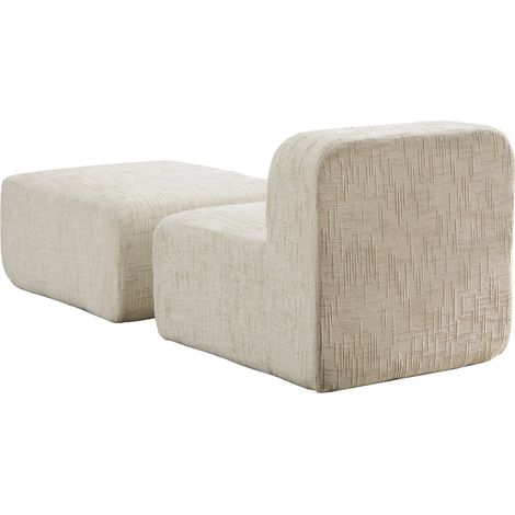 Canapé modulaire en tissu chenille beige avec mousse haute élasticité 30D (1/5)