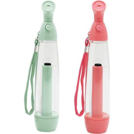 Brumisateurs Eau Rechargeable, Brumisateur Eau Visage, Ensemble de Vaporisateurs Manuels, Vaporiser Portable En matière plastique, Idéal Rafraîchir Visage et Corps (Vert+Rose) (1/5)