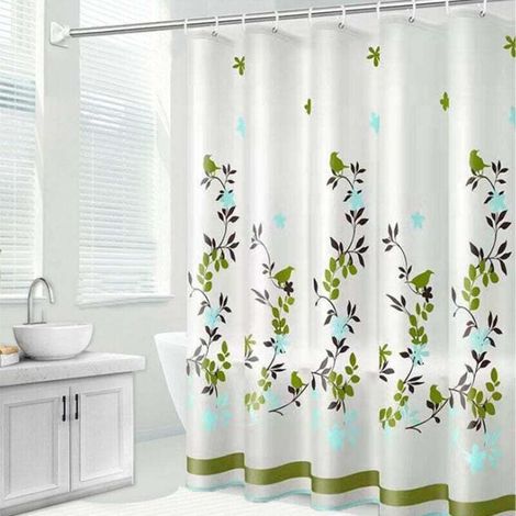 Rideau de Douche Design Milieu de Siècle - Impression Artistique Abstraite - Imperméable - pour Salle de Bain (1/4)