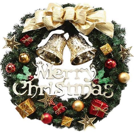 Weihnachtskranz, Außentürdekoration, dekorative Weihnachtsbaumgirlande (1/5)