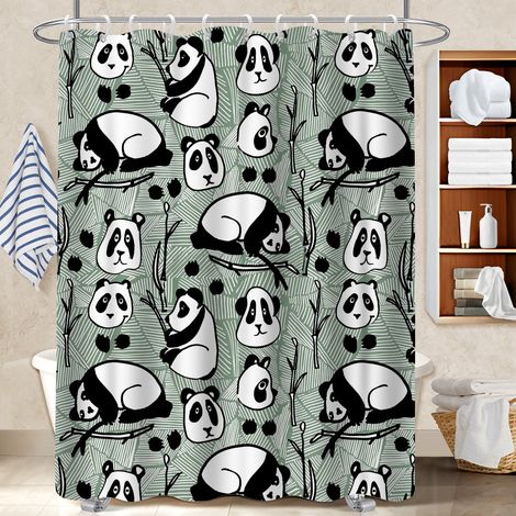 Rideau de bain en polyester 180x180 aéré rideau étanche pour un intérieur cosy et chaleureux (1/5)