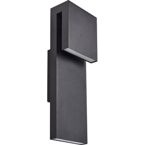 Lampe Murale d'Extérieur LED Moderne en Métal Fer Verre Applique Noir Mat Limonlu (1/5)
