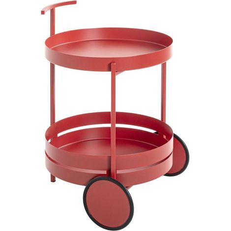 Desserte de Cuisine Ronde "Postres" 62cm Rouge Corail (1/4)