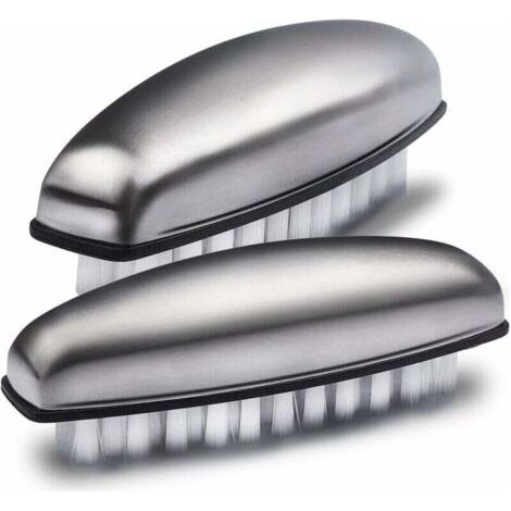 Green Mobility-Brosse de nettoyage 2 en 1 avec savon en acier inoxydable anti-odeurs et brosse à ongles en nylon, durable et ergonomique (1/4)