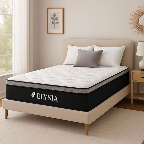 Kontarboor – Matelas mémoire de forme 140x190 cm – 25 cm d'épaisseur – Soutien ergonomique 7 zones – Hypoallergénique – Fermeté équilibrée