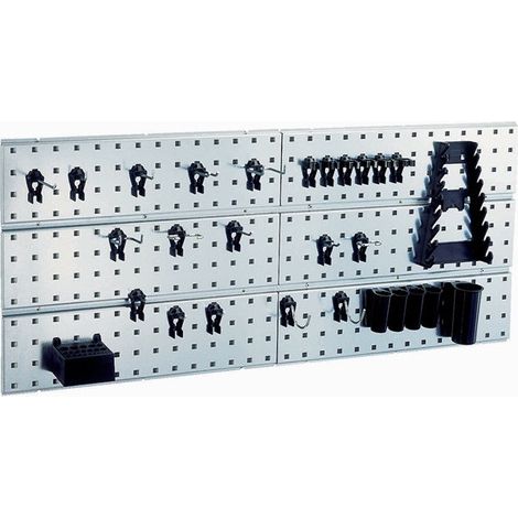 raaco 109642 Ganci per utensili pannello forato x 2 + 28 clip (L x A x P) 1040 x 440 x 11 mm 1 pz. (1/4)