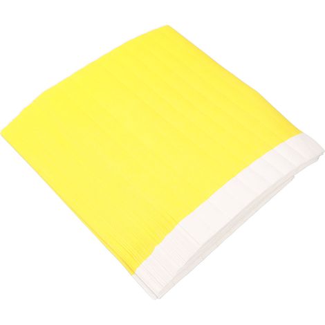 500 bracelets en papier jaunes jetables, imperméables et résistants aux déchirures, pour fêtes et événements. (1/5)