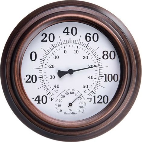Grand thermomètre et hygromètre à cadran, thermomètre et hygromètre rétro de haute précision pour la maison (1/4)