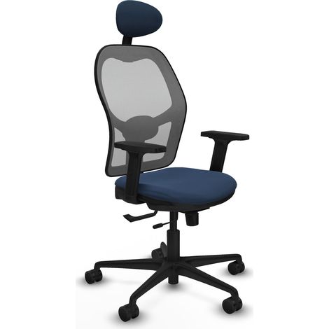 Sedia da ufficio piqueras y crespo Jorquera blu navy similpelle (1/2)