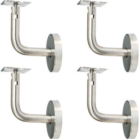 Mains Courantes Supports Muraux, Support de Main Courante, pour la Protection de Sécurité Dans les Cages D'escalier, Couloirs, Salles de Bain, etc(Argent) (1/5)
